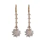 Crystal Yellow Gold Drop Earrings