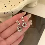 Floral 925 Sterling Silver Drop Earrings