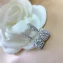 Round Diamond White 925 Sterling Silver Halo Drop Earrings