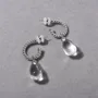 925 Sterling Silver Crystal Quartz Drop Earrings
