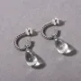 925 Sterling Silver Crystal Quartz Drop Earrings