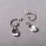 925 Sterling Silver Crystal Quartz Drop Earrings