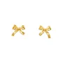 18K Gold Plated Ribbon Stud Earrings