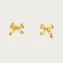 18K Gold Plated Ribbon Stud Earrings