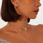 Platinum Plated 925 Sterling Silver Bow Stud Earrings