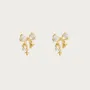 18K Gold Plated 925 Sterling Silver Bow Stud Earrings