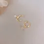 18K Gold Plated 925 Sterling Silver Clover Mini Hoop Earrings