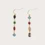 18K Gold Plated 925 Sterling Silver Flower Drop Earrings