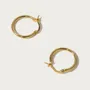 18K Gold Plated 925 Sterling Silver Simple Hoop Earrings