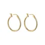 18K Gold Plated 925 Sterling Silver Simple Hoop Earrings