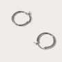 Platinum Plated 925 Sterling Silver Simple Hoop Earrings