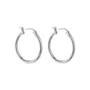 Platinum Plated 925 Sterling Silver Simple Hoop Earrings