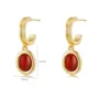 18K Gold Plated Carnelian Drop Earrings