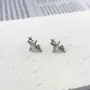 Diamond White Star Stud Earrings