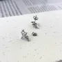 Diamond White Star Stud Earrings