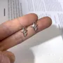 Diamond White Star Stud Earrings