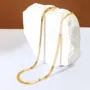 Simple 925 Sterling Silver Yellow Gold 16" Necklace