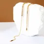 Simple 925 Sterling Silver Yellow Gold 16" Necklace