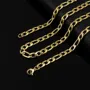 Simple Titanium 17" Yellow Gold Chain Necklace