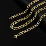 Simple Titanium 17" Yellow Gold Chain Necklace