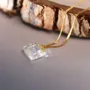 Handbag 925 Sterling Silver Crystal Quartz Yellow Gold 16.5 Inches Necklace