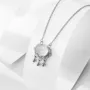 Oval 925 Sterling Silver Crystal Quartz 15.4 Inches Necklace