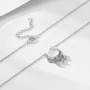 Oval 925 Sterling Silver Crystal Quartz 15.4 Inches Necklace