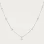 Platinum Plated 925 Sterling Silver Lucky Clover Necklace