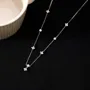 Platinum Plated 925 Sterling Silver Lucky Clover Necklace