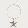 Platinum Plated Starfish Necklace