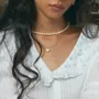 18K Gold Plated White Agate Heart Necklace