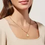 A-Z Initial Letter 18K Gold Plated 20 Inches Figaro Chain Pendant Necklace