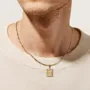 A-Z Initial Letter 18K Gold Plated 20 Inches Figaro Chain Pendant Necklace