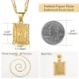 A-Z Initial Letter 18K Gold Plated 20 Inches Figaro Chain Pendant Necklace
