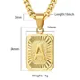A-Z Initial Letter 20 Inches Cuban Chain Pendant Necklace