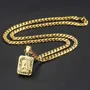 A-Z Initial Letter 20 Inches Cuban Chain Pendant Necklace