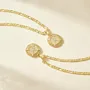 A-Z Initial Letter 20 Inches 14K Gold Plated Pendant Necklace