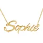925 Sterling Silver Yellow Gold Personalized Name Necklace