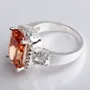 Radiant Cut Orange Engagement Ring