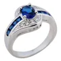 Sapphire Blue Oval Cut Engagement Ring