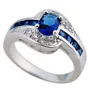 Sapphire Blue Oval Cut Engagement Ring